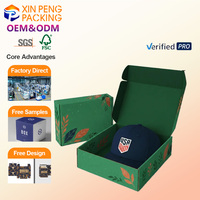 Boîte d'emballage personnalisée en carton rigide anti-poussière pour casquette 2026 XP OEM, forme de casquette, boîte cadeau en papier kraft