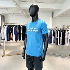 Camiseta Deportiva de Secado Rápido para Hombre, Personalizada, de Alta Calidad, a Precio de Fábrica, con Estampado, de Algodón y Elastano, para Gimnasio - Product Image 4