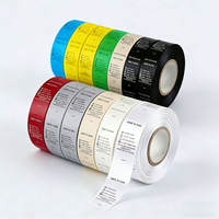 Étiquettes tissées personnalisées en nylon pour col de vêtement, ruban de soie satinée, impression de logos sur tissu d'entretien textile, fabriquées sur mesure en usine