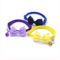 Collier pour chat Qbellpet avec nœud coloré, mignon, réglable, avec pendentif clochette, pour chien, chiot, chat, accessoires