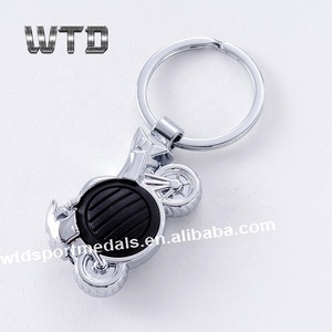 Hot selling Motorcycle shape metal and leather keychain custom car logo leather keychain - Product Image 2