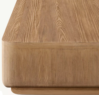 Table basse rectangulaire ouverte en bois, style moderne classique, décorative et mobile, RH OEM CIRO, pour salon, villa et hôtel
