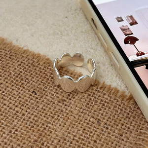 Anillo Abierto Ovalado Minimalista de Plata de Ley S925, Diseño Geométrico, Joyería Unisex para Uso Diario - Product Image 2