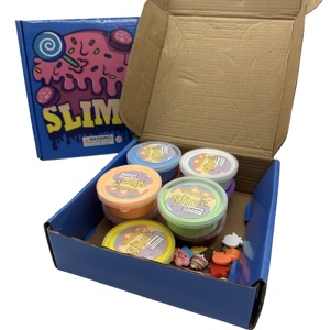 Non-Sticky Unique Butter <b>Slime</b> <b>Kit</b> with Colorful Glitter Add-ons DIY Playdough Creative Texture Craft Pack for Children - Product Image 3