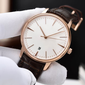 Reloj de pulsera para hombre, esfera blanca, caja de acero en oro rosa, movimiento automático, función de fecha, edición limitada de lujo, nuevo modelo 2026 - Product Image 3