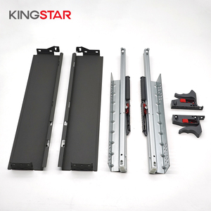 Boîte à tiroirs Kingstar à fermeture douce ultra-fine de 1,5 mm, extension complète, installation facile, acier Q235B, capacité de charge de 35 kg pour la cuisine - Product Image 5