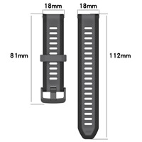 Bracelet de montre de sport en silicone bicolore pour Garmin Forerunner 165, souple, respirant, étanche, en caoutchouc, 18/20/22 mm