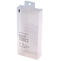 Boîte d'emballage en plastique PET transparente avec languette de suspension, boîte APET transparente personnalisée pour ensemble de pinceaux de maquillage