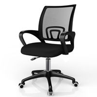 Silla de Oficina Ergonómica Moderna, Cómoda para Estar Sentado por Tiempo Prolongado, Silla de Computadora para el Hogar con Reposabrazos Fijos, Silla de Malla Ajustable para Dormitorio de Estudiantes