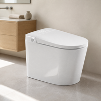 Siège de toilette intelligent avec bidet électrique intégré, siège chauffant, lavage à l'eau chaude, séchage à l'air et couvercle automatique