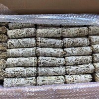 Bouquet de sauge blanche bio, écologique et fait main, bâtonnets parfumés pour purification, méditation, yoga, bois aromatique Palo Santo