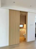 Système de glissière murale sans rail, design invisible, pour portes coulissantes en bois de grande taille, étanche, pour hôpitaux et hôtels