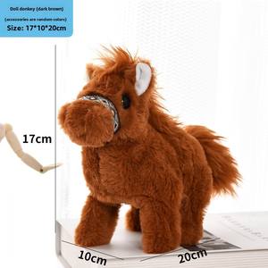 Elektrik peluş at dolması hayvanlar bebek simülasyon yürüyüş havlayan tasma çocuk parti oyuncak toptan elektronik - Product Image 2