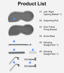 HNOSS Panier d'angle magique rotatif à 270 ° pour <span class=keywords><strong>le</strong></span> rangement de la cuisine, peu encombrant, balançoire en métal Trey Pull Out Basket - Product Image 6