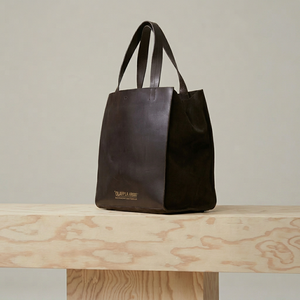 Sac fourre-tout minimaliste en cuir véritable, ouvert en dessus, avec deux bretelles, unisexe, décontracté, pour usage quotidien, voyage, durable, grande capacité - Product Image 1