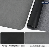 Tapis de bureau en cuir PU simple face antidérapant et imperméable, grand tapis de souris gaming avec logo personnalisé pour bureau et ordinateur