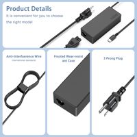 Cargador USB C de 100W, Cargador Universal para Portátiles Compatible con Lenovo ThinkPad, HP, Dell, Asus, Acer, Google Series, Cable de Alimentación Tipo C