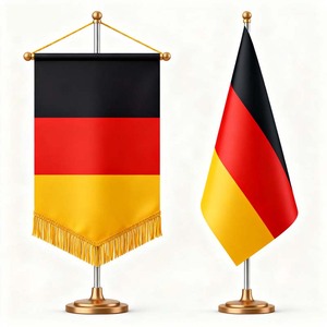 Drapeau allemand personnalisé Utilisation capot moteur de voiture Bureau Main Plage Mot Coupe Drapeaux-Impression numérique Polyester écologique à séchage rapide Durable - Product Image 3