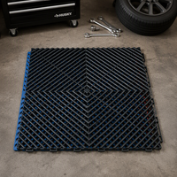 Dalles de sol modulaires ventilées à emboîtement pour garage, revêtement de sol en plastique, tapis de sol en plastique pour atelier de detailing automobile, hall d'exposition