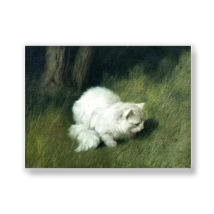 Pintura al Óleo <span class=keywords><strong>de</strong></span> Gatito Impresionista con Niebla Matutina, Luz Natural Suave, Arte Famoso para Decoración del Hogar y Sala <span class=keywords><strong>de</strong></span> Estar - Product Image 2