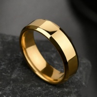 Günstige Mode-Bandringe Ehering Edelstahl Mode 6MM Blanko Schlichter Ring Minimalistischer Schmuck