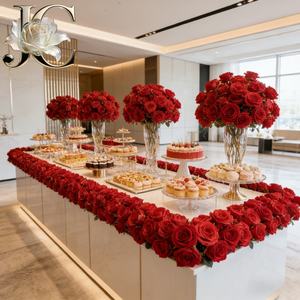 Arrangements floraux en soie JC en gros, faible MOQ, centres <span class=keywords><strong>de</strong></span> table en fleurs artificielles au toucher réel pour achats en gros - Product Image 1