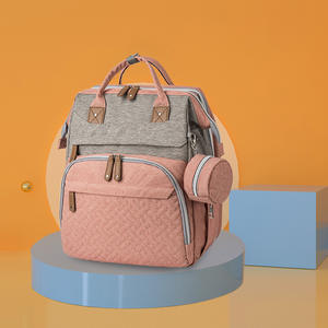 2024 Maman çok fonksiyonlu taşınabilir Polyester bebek bebek bezi sırt çantası sıcak satış açık seyahat özel katlanır yatak mumya çanta oyna - Product Image 6