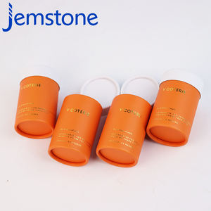 Boîte de papier cylindrique écologique avec logo personnalisé boîte de tube de papier de thé d'emballage rond - Product Image 4