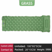 Matelas de couchage gonflable ultra-léger en TPU pour tente de camping, portable, à cinq coins, résistant à l'humidité