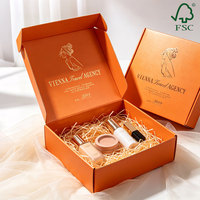 Boîte d'expédition en carton ondulé avec logo personnalisé pour bijoux, artisanat fait main, lingerie, cosmétiques, produits de soin de la peau, cadeaux, envoi postal