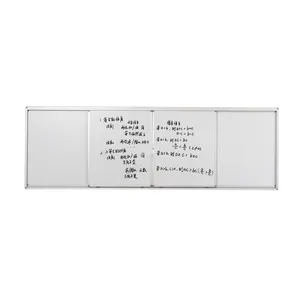 Papan tulis putih dengan bingkai aluminium untuk papan tulis kelas hapus kering besar pada papan tulis putih dorong dan tarik untuk papan tulis