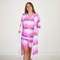 Robes personnalisées Vêtements de nuit doux pour femmes Peignoir classique pour femmes Robe modale solide Femme Ensemble de vêtements de détente élégants Pyjamas en bambou