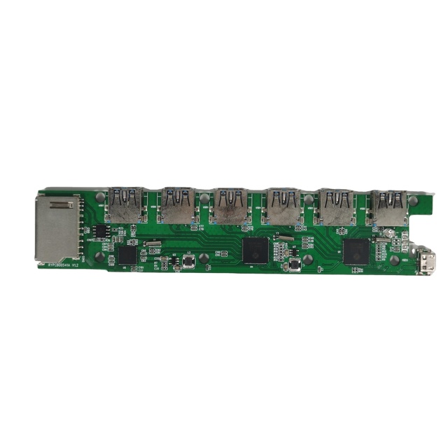 Newest PCB Board Manufacture and Assembly 1 to 6 Ports USB 3.0 Hub Board with Reader Card Circuit Board PCBA Power Bank Design