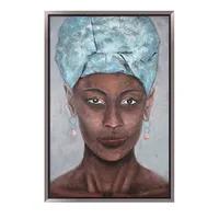 Горячая распродажа Новое поступление Африканское искусство печать на холсте картина черная женщина портрет картина на стену изображение для декора гостиной