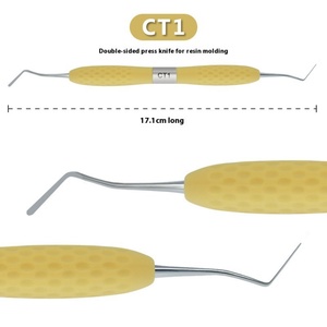 Juego de 7 Espátulas de Doble Punta para Restauración Dental, Espátula para Relleno de Resina Compuesta, Instrumento Restaurador Manual Hecho de Acero, CE - Product Image 2