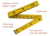 3pcs 300cm/120 Inch Ruban à mesurer souple à double échelle 300cm/120 Inch Règle flexible en tissu pour tailleur Accessoire de couture