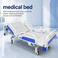 Lit de récupération manuel robuste à manivelle unique avec grande plateforme, barreaux latéraux, roulettes silencieuses et ABS durable pour les soins aux patients