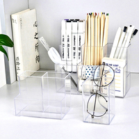 Boîte en acrylique transparente personnalisée du fabricant d'origine, boîte de rangement pour maquillage en acrylique, vente en gros, boîte en acrylique compartimentée personnalisée