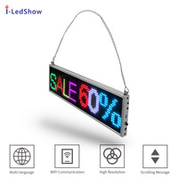 Pantalla LED RGB Programable P5, Pantalla de Texto Móvil, Módulo de Matriz de Escritorio, Pantalla LED Ultrafina con Mensaje Desplazable, Mini Pantalla