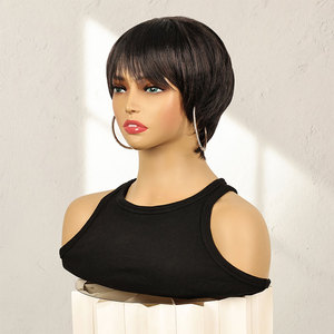 Peluca Sintética Barata FH, Pelucas de Cabello Sintético al por Mayor, Peluca Sintética Corta Natural - Product Image 2