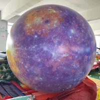 Ballon gonflable géant personnalisé en forme de lune ou de planète avec LED, en PVC Oxford, options de multi-impression, vente en gros