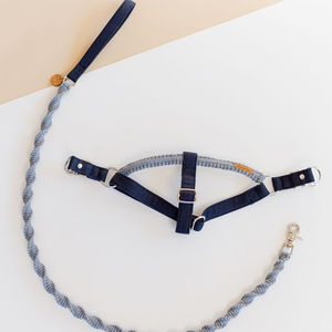 <span class=keywords><strong>2026</strong></span> 2025 Hochwertiges Makramee-Hundegeschirr-Set mit Schnellverschluss, Solides Muster, Hundeleine, Halsbänder und Führleine für Hunde - Product Image 2