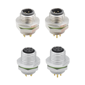 Nhiệt co lại ống hàng không Nam Nữ cắm ổ cắm IP67 M12 5 pin C mã hóa nhựa hàn cảm biến tín hiệu M12 dây kết nối - Product Image 4