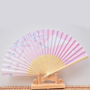 Kimono japonais Éventail Belle fleur de cerisier <span class=keywords><strong>Bambou</strong></span> peint Écologique Éventail pliant pour femme Style chinois Artisanat Cadeau Ornement - Product Image 3