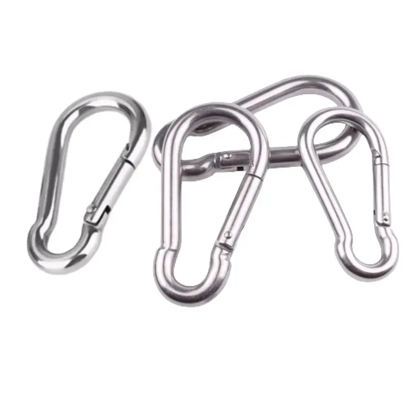 304 Stainless Steel Spring Dog Chain Mountain Climbing Safety Buckle Key Buckle Gourd Nut Spring And Ring