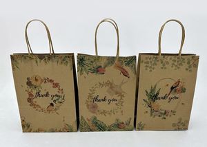 <b>White</b> Kraft Gift Paper <b>Bags</b> with Handles for <b>Small</b> Business Christmas Bulk Wedding Party Favor <b>Bags</b> Shopping Lunch Halloween - Product Image 3