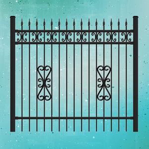 Özelleştirilmiş boyutu demir çit kolayca monte çelik Picket siyah açık Metal bahçe çit için ferforje çit - Product Image 4