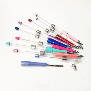 Ống Rỗng DIY Beadable Bút Số Lượng Lớn Màu Sắc Mới Màu Hồng Nhựa Hạt Bút Khoảng Trống Cho Hạt Bead Có Thể Bi Nhựa Bút - Product Image 4