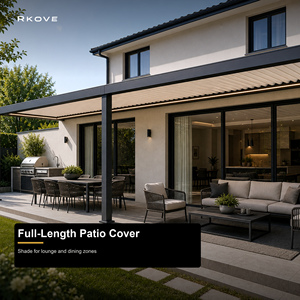 Cubierta de Patio Larga para Exteriores RKOVE Premium, Serie RK-C2, Pérgola de Aluminio Inteligente con Motor y Persianas Ajustables - Product Image 1