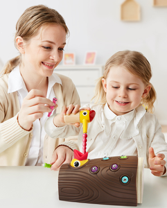 นกหัวขวานแจ็คมีความสุขของเล่นสำหรับจับแมลงเกมนกจับ<span class=keywords><strong>หนอน</strong></span>แม่เหล็กการศึกษาก่อนการฝึกอบรมของเล่นออกกำลังกาย - Product Image 6